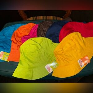 Cool Summer NWT 8 Pc. Multicolor OS Adult Bucket Hat Bundle